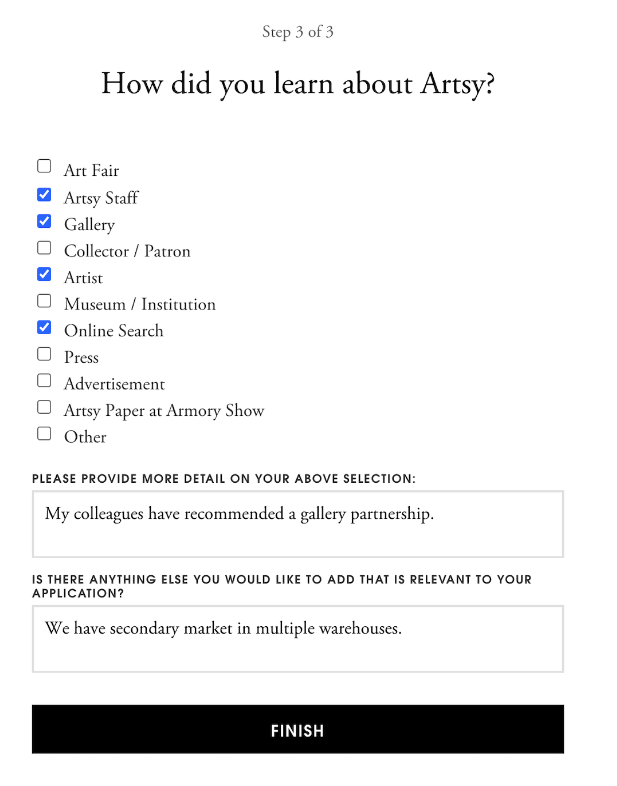I am a gallery interested in Artsy partnerships. How do I learn more ...